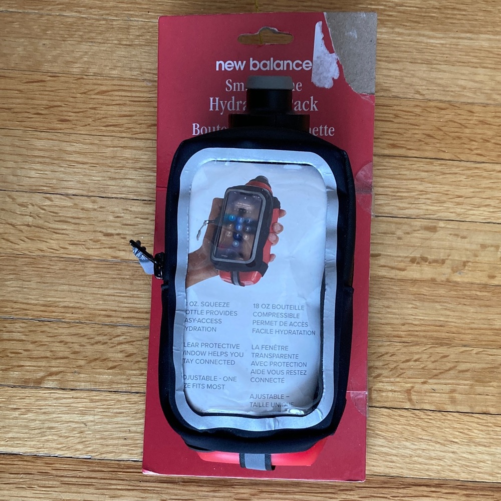New Balance Black and Red Phone Hydration Pouch